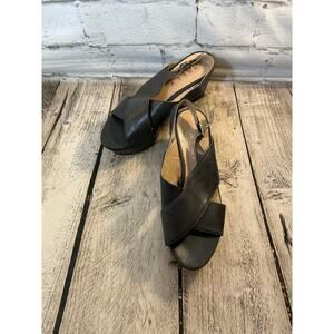 MALLEY Women’s Black Wedge Sandals / Size: EU37-US6.5